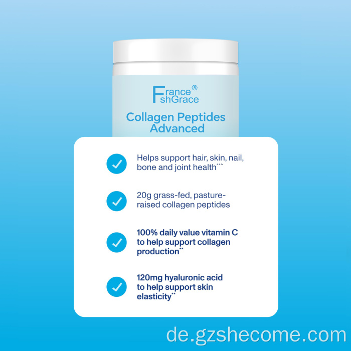 Beste Kollagenpeptide Hyaluronsäure Vitamin C Pulver